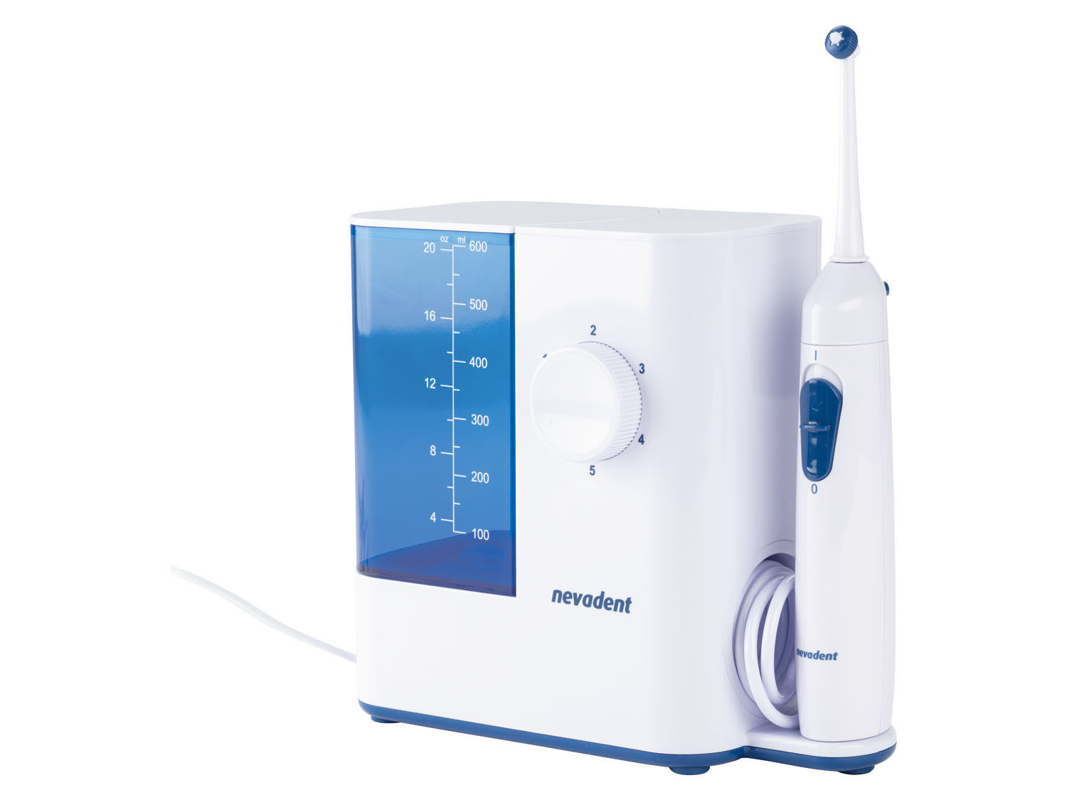 Irrigador bucal con depósito de agua