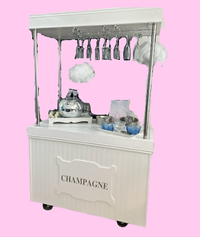 White Champaigne party cart 