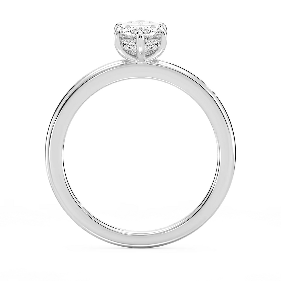 Thumbnail: 5.00 CT Lab Grown Diamond Solitaire Engagement Ring in 14K White Gold