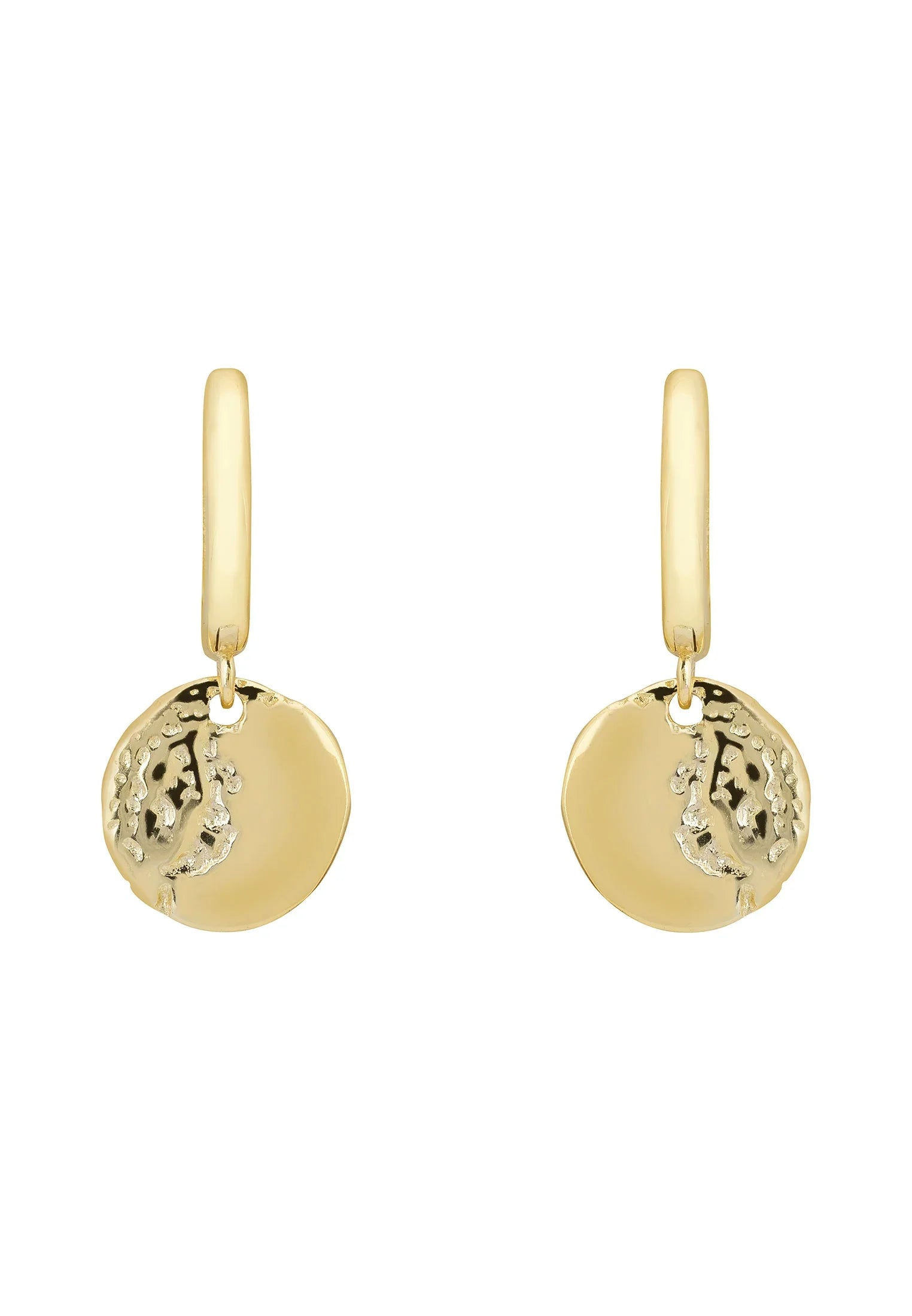 Lunar Moon Huggie Hoop Earrings Gold