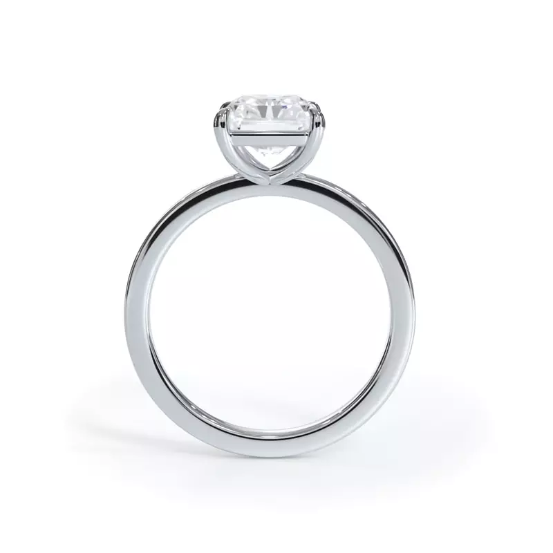 Thumbnail: 2 CTW Lab-Grown Emerald Cut Diamond Solitaire 14K White Gold – G-Vs Clarity
