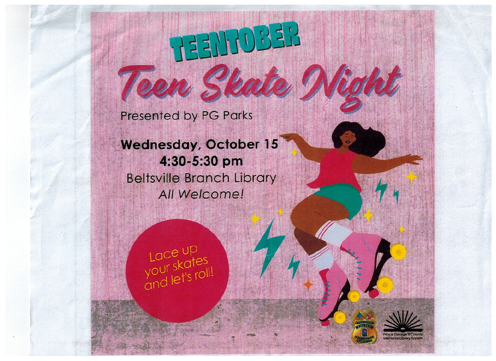 TEENTOBER Teen Skate Night