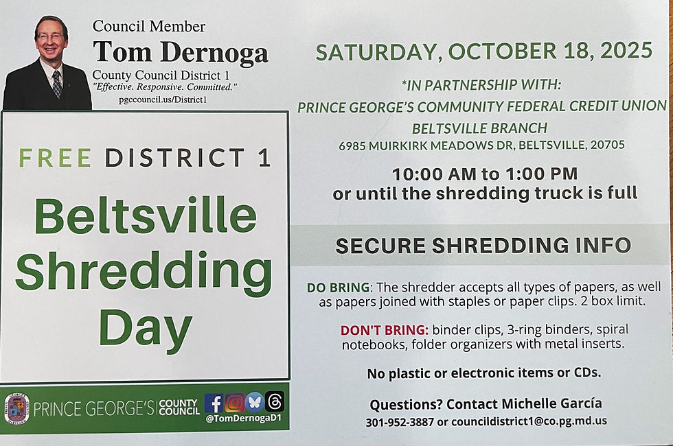 District 1 Shredding Day
