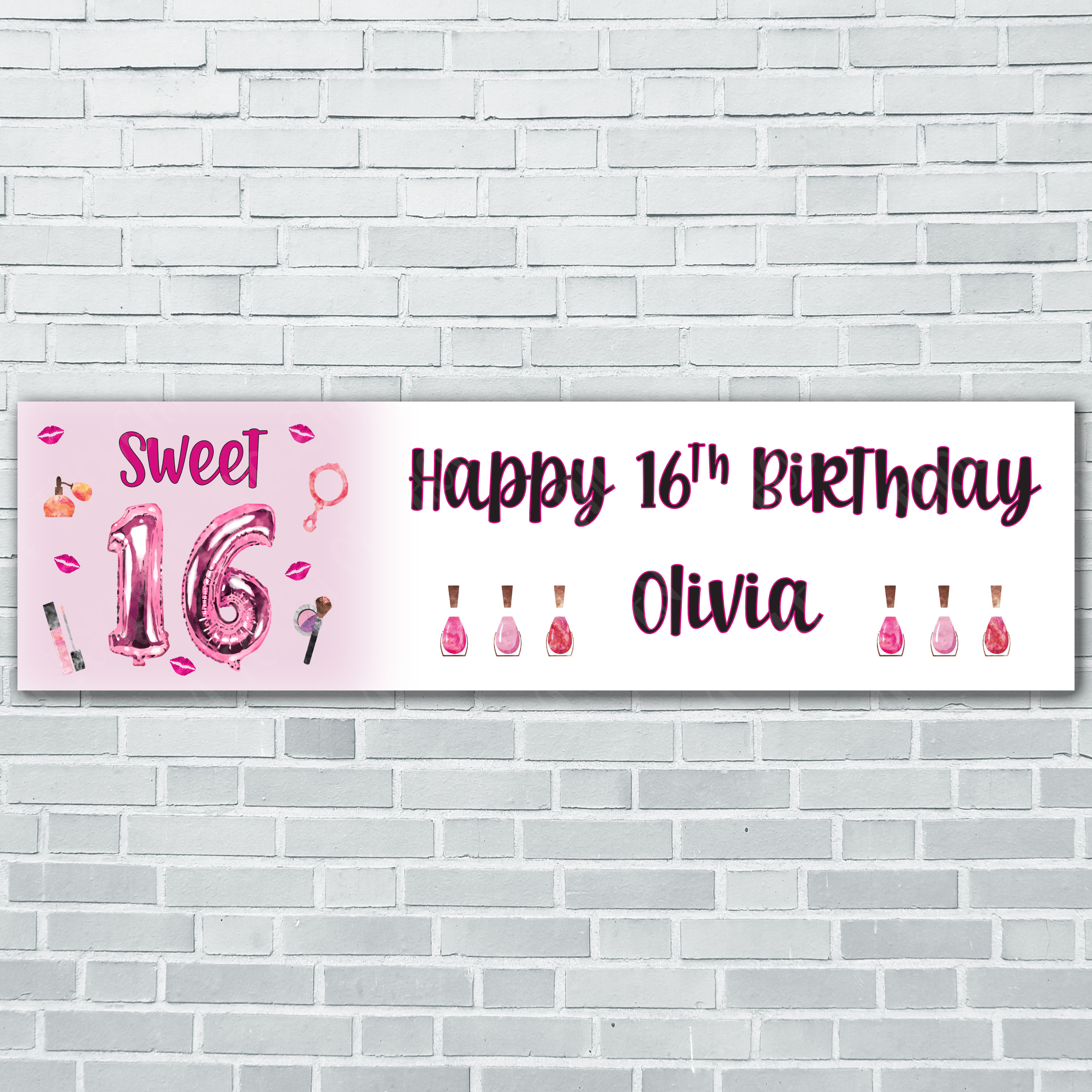 Personalised Birthday Banner - Sweet 16