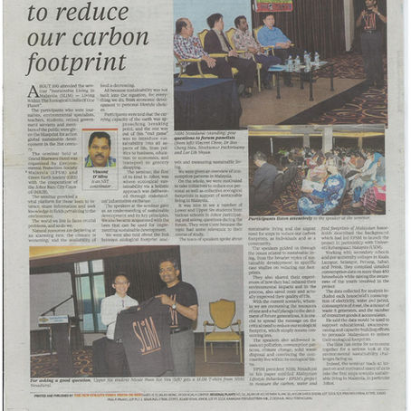 Baby steps to reduce our carbon footprint.