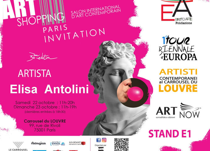 Esposizione Virtuale Opera d'arte, Carrousel du Louvre, Parigi.