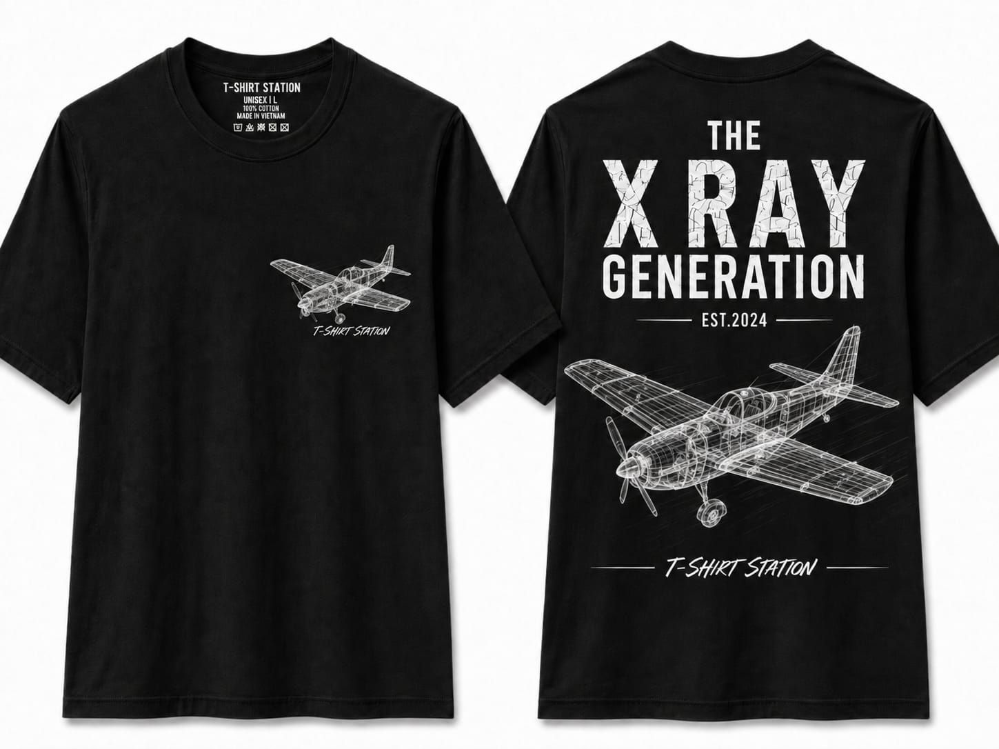 Airplane Xray Unisex T-Shirt.