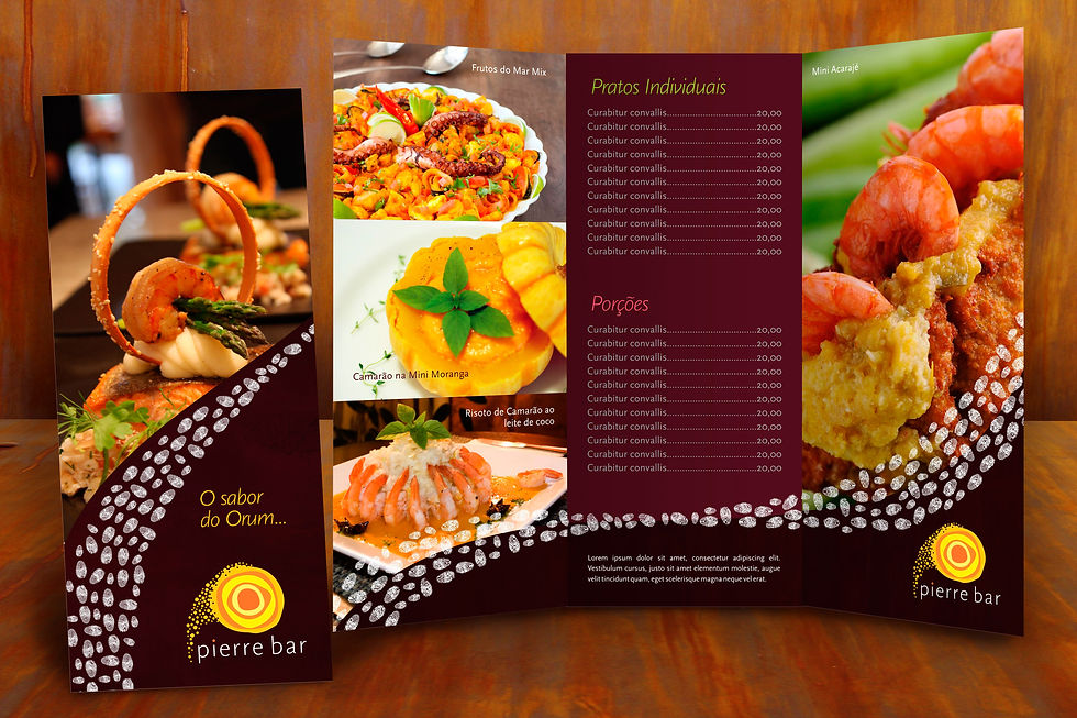 Cardápio exemplo