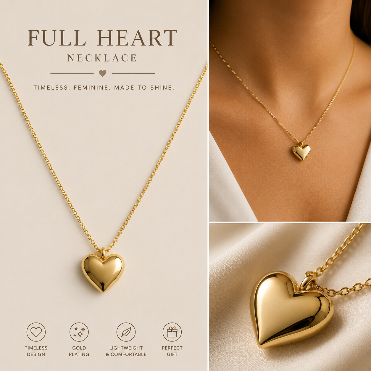 Full Heart Necklace