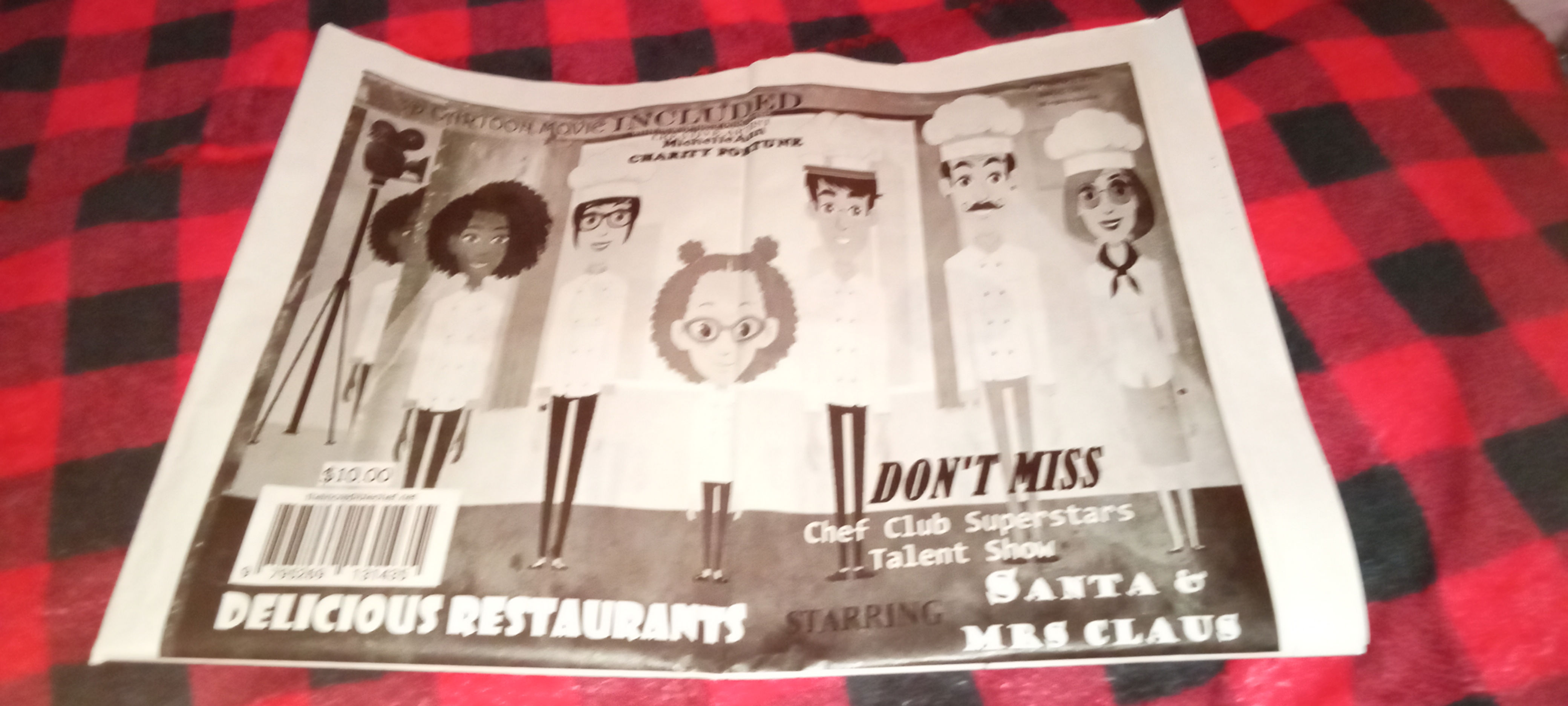 Delicious Restaurant Cartoon Newspaper