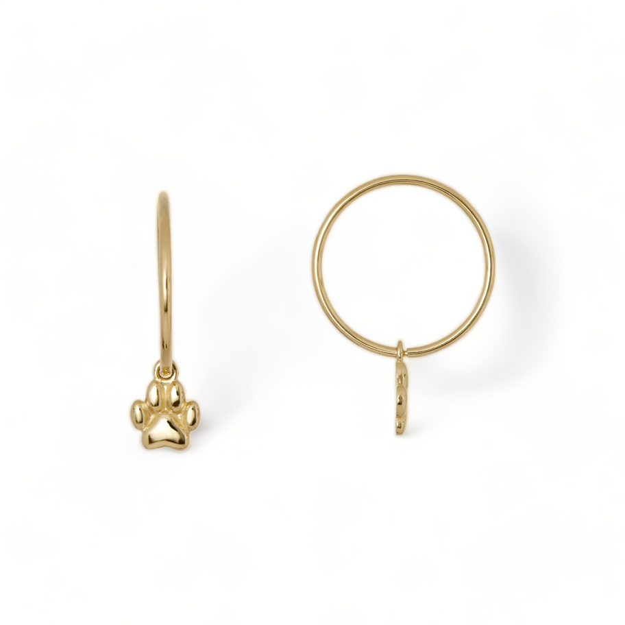 Boucles d'oreilles La patte or