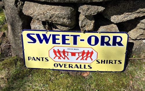 sweet orr ピンバッジ 広告 stifel ヴィンテージ vintage Authentic Vintage SWEET‑ORR Porcelain Sign | Joseph Stannard
