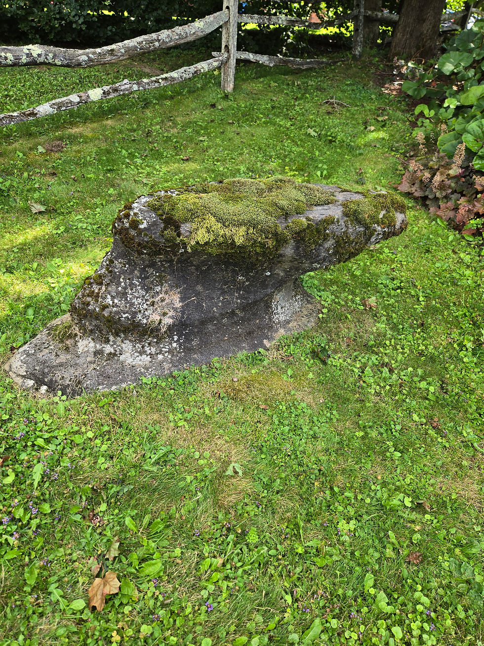 Five‑foot Connecticut River stone with smooth, water‑worn surfaces and an organic shape.