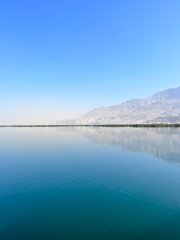 Ras Al Khaimah, Zjednoczone Emiraty Arabskie – panorama z farmy pereł