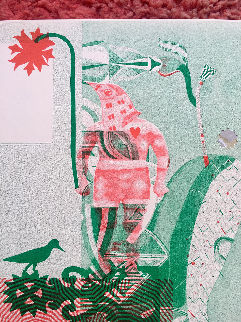 Thumbnail: Sing songs riso print /// green