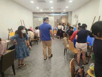 corporate event, bonding session, art event, art party, painting workshop,