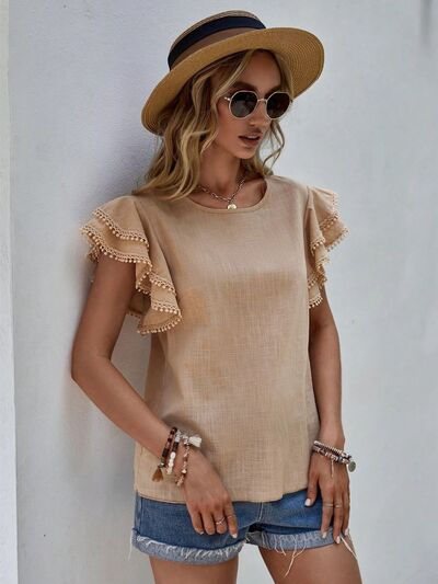 Miniatura: Denise Ruffle Cap Sleeve Top