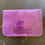 Thumbnail: Purple Gaucho buffed oil leather and Ikat printed Single Slot Wallet back view