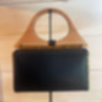 Black Teacore Leather Darlin Tote front view