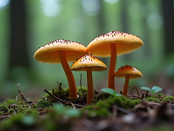 Subtle-vibrant-psychedelic-mushrooms-growing-in-forest-floor-natural-daylight-cool-tones-showcasing-growth.png