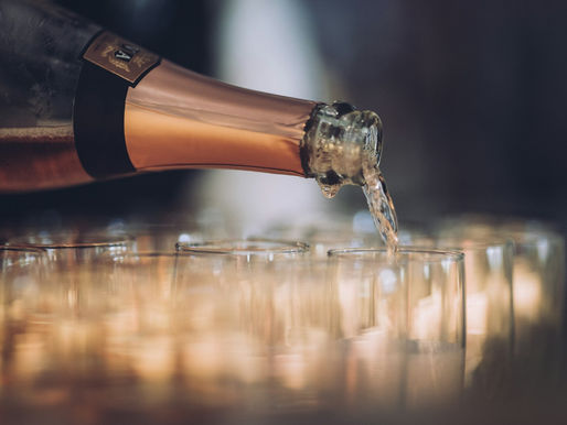 Champagne being poured into a glass