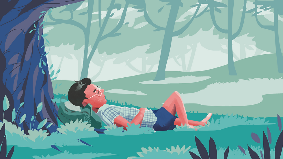 Resting under the tree