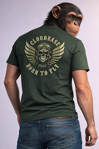 Cloudbase Clothing Born to Fly tee shirt