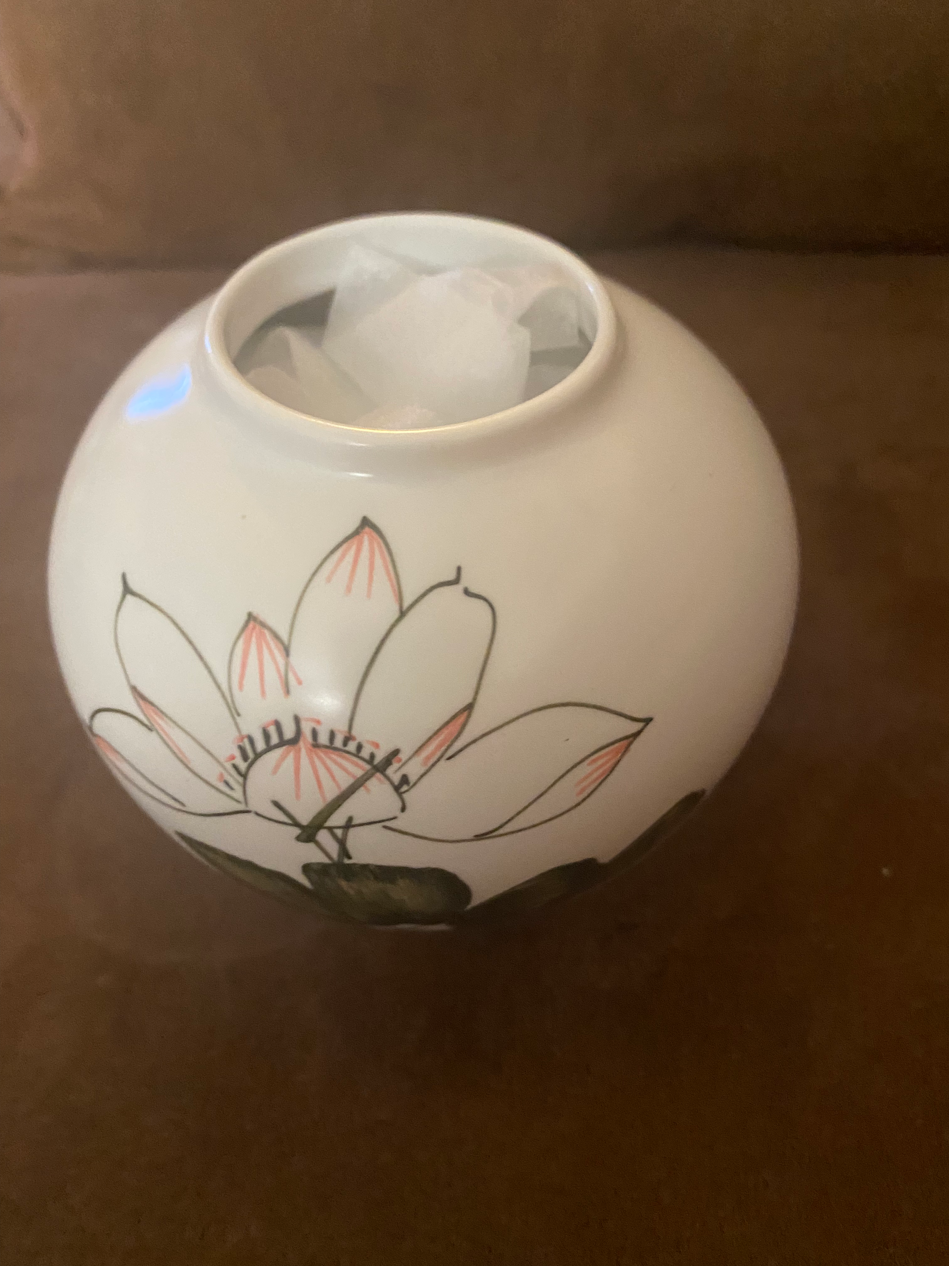 Lotus White Vase