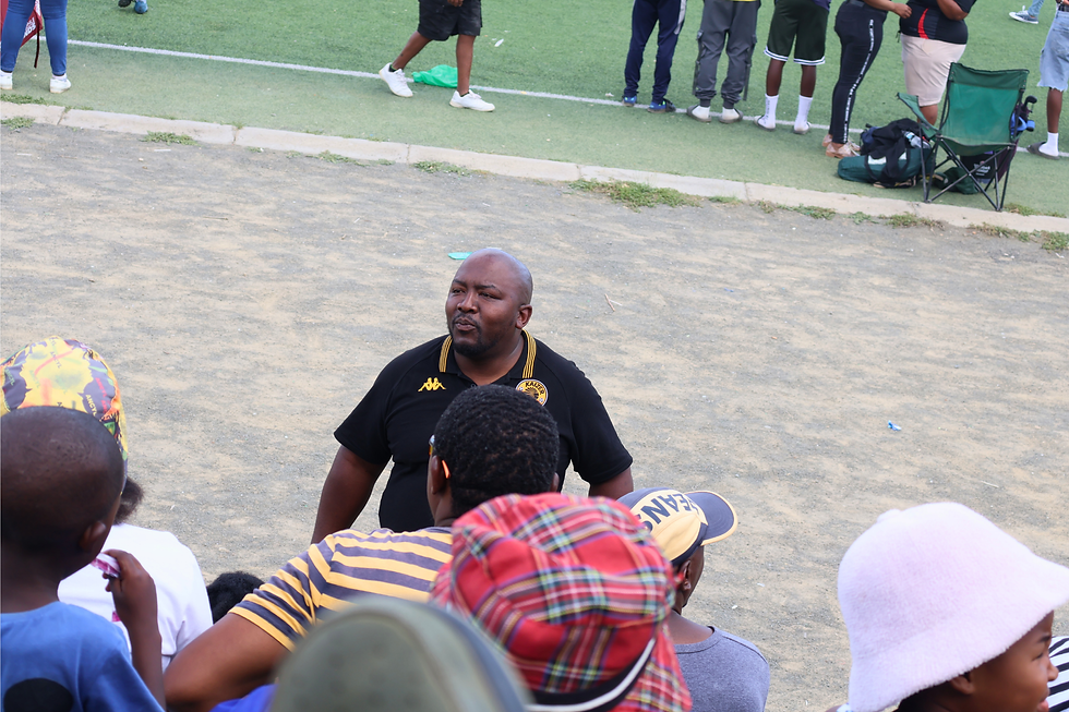 AJ Diba, AMakhosi's diehard fan and one of the event organisers. Despite his team losing the tournament, he was ecstatic to be in a football environment as always. 
