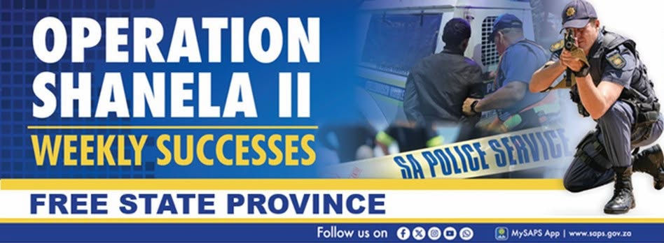OVER TWO THOUSAND ARRESTED BY FREE STATE POLICE IN OPERATION SHANELA II