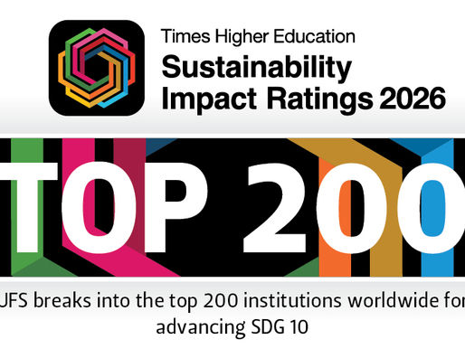 UFS RANKS AMONG THE TOP 200 GLOBALLY FOR SDG10 IN THE SUSTAINABILITY IMPACT RANKINGS 2026