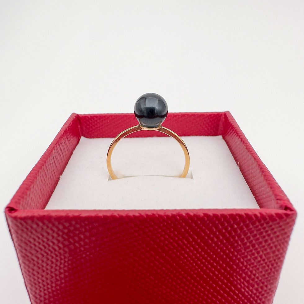 الصورة المصغرة: pearl ring d9 black side view