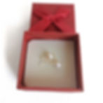 pearl earrings 5.5mm white gold stud 18k side