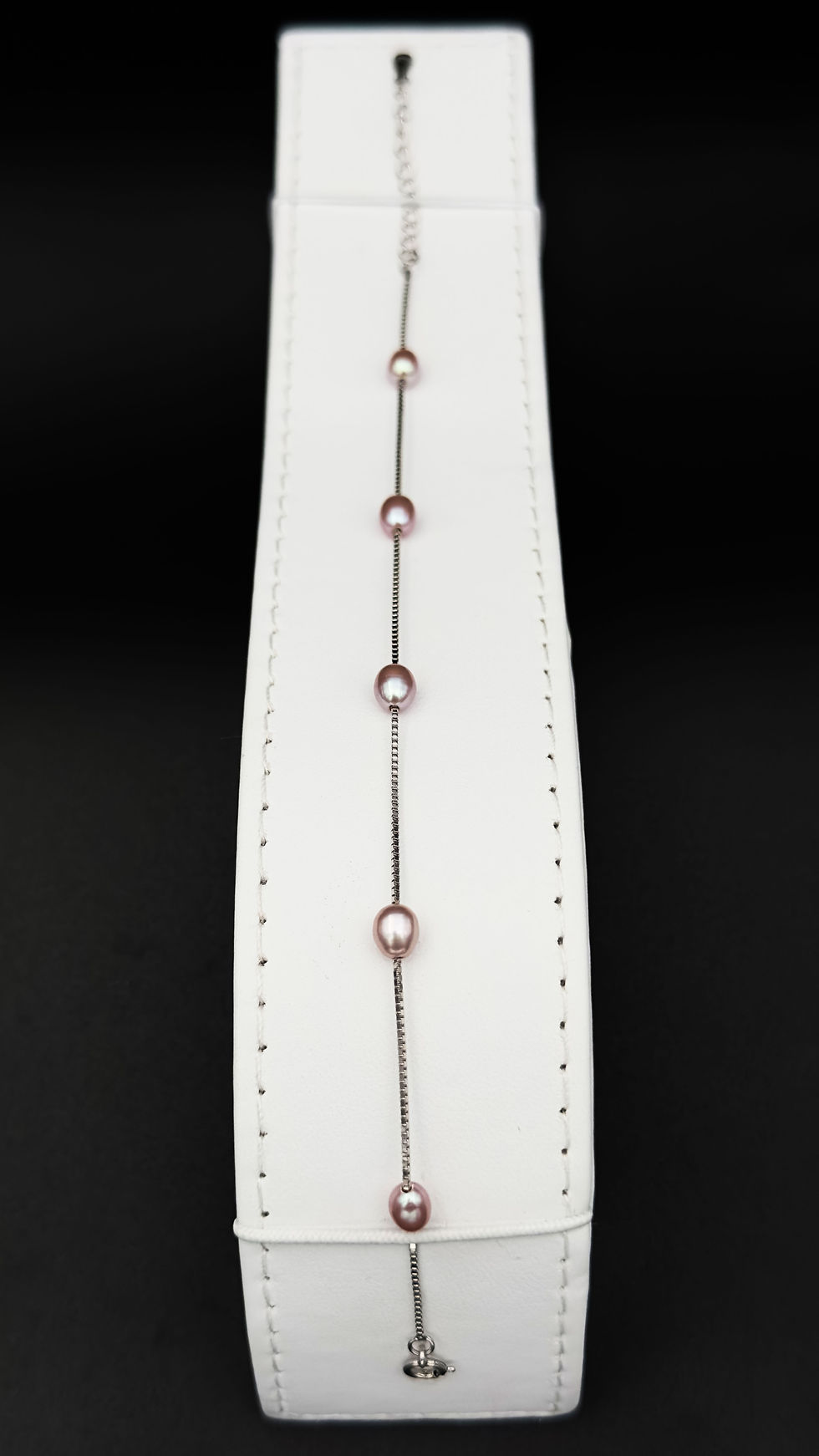 Miniatura: Bracciale di perle catena d'argento