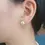 Miniature : pearl earrings silver stud 9mm pink