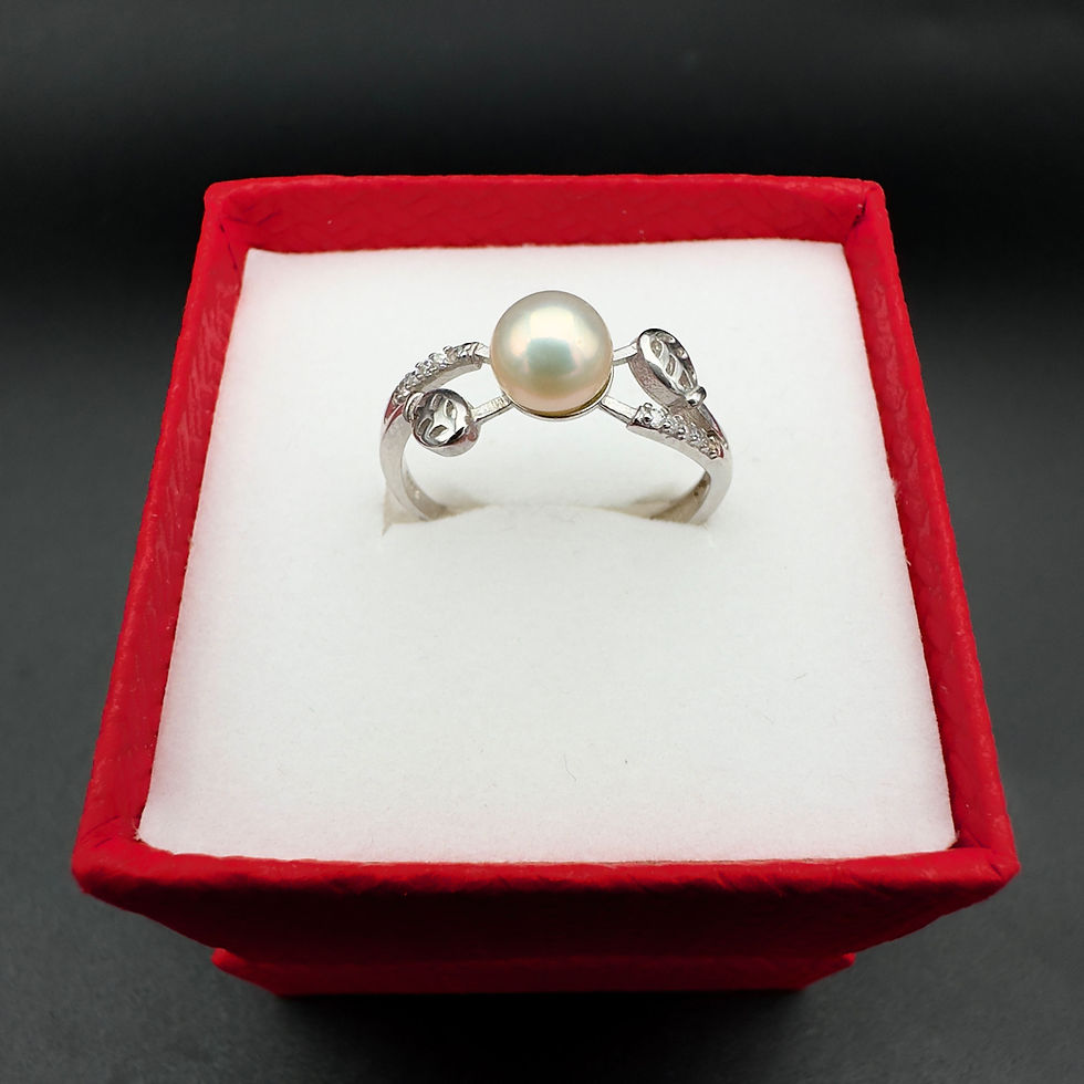 Miniature : pearl ring 7 peach