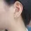 Thumbnail: pearl earrings silver stud 5.5mm pink