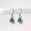 Thumbnail: drop black pearl earrings greenish silver dangling