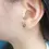 Thumbnail: pearl earrings silver stud 4.5mm black