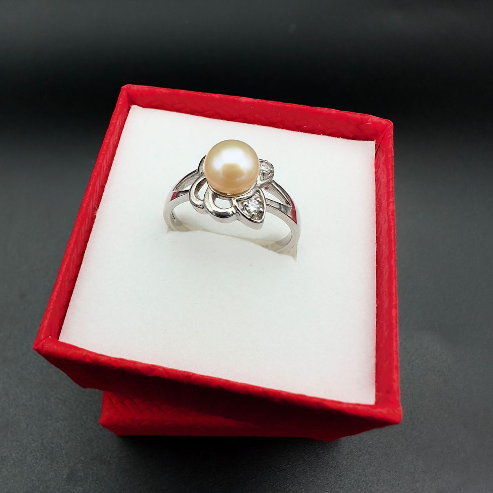 Miniature : pearl ring 16 pink