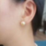 pearl stud earrings 10mm pink