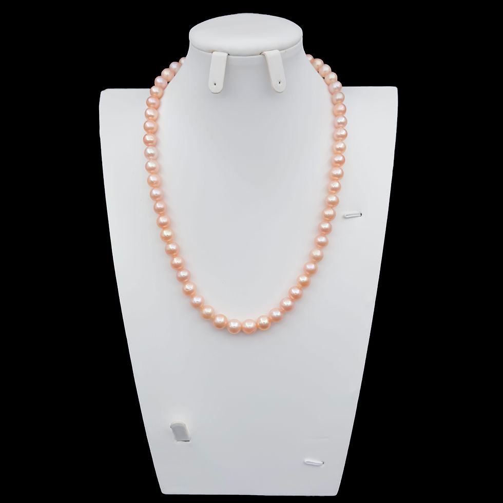 الصورة المصغرة: pearl single strand 8-9mm pink necklace