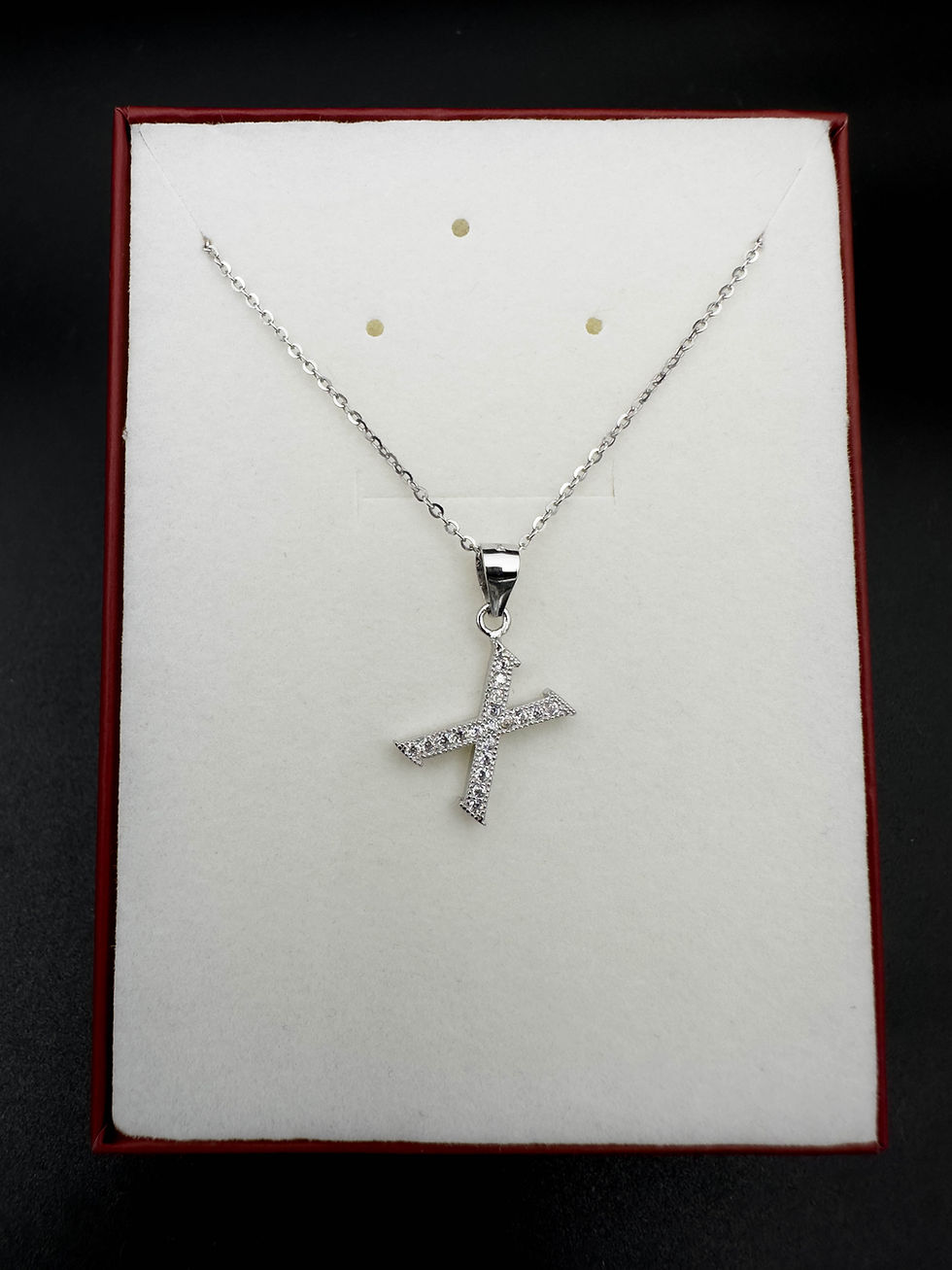 Miniature : Letter X Silver Necklace