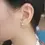 Thumbnail: pearl earrings silver stud 6mm pink