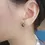 Miniature : pearl earrings silver stud 7mm black greenish