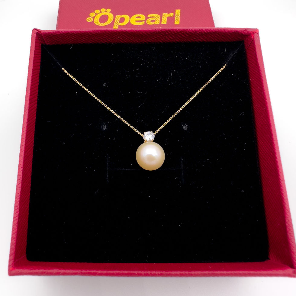 Miniature : Pearl pendant D5 yellow in box