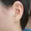 Thumbnail: pearl earrings silver stud 3mm white