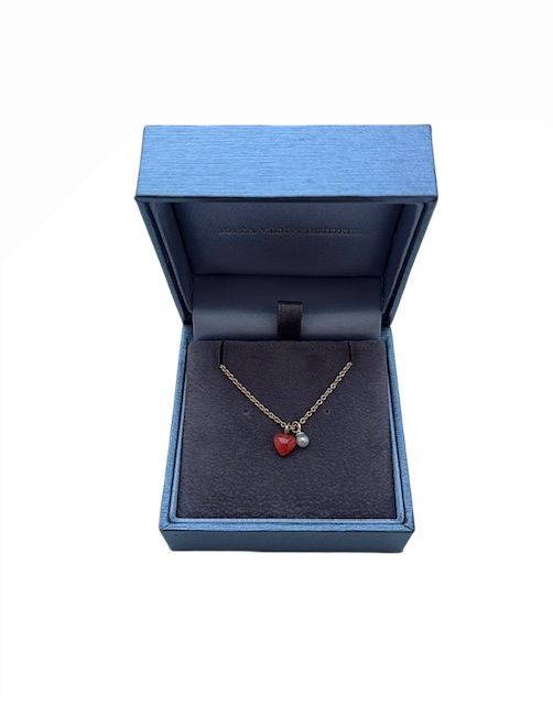 Thumbnail: A Little Heart & Little Pearl Necklace