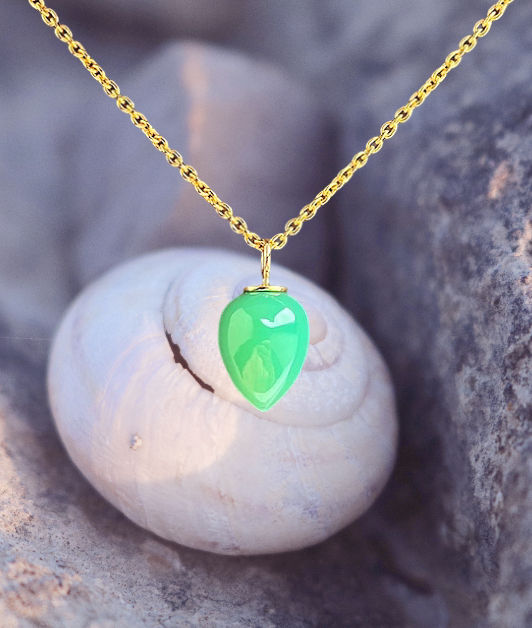 Thumbnail: Golden Orchard Chrysoprase Drop