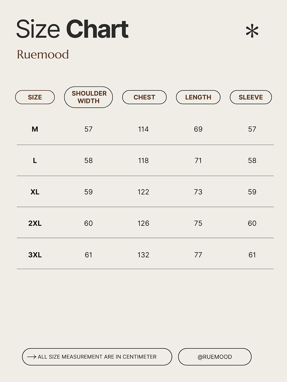 Panda Dream Oversized Hoodie Size Chart